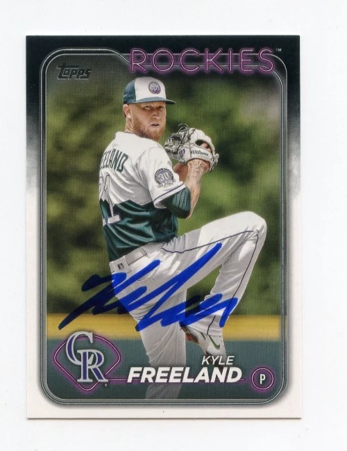 KYLE FREELAND SIGNED AUTOGRAPHED 2024 TOPPS BASEBALL CARD AUTO