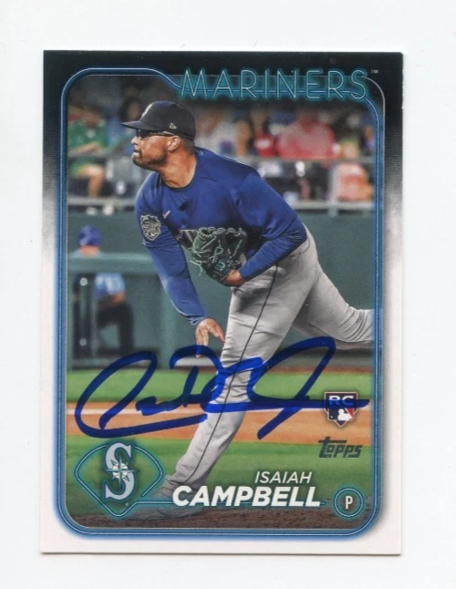 ISAIAH CAMPBELL SIGNED AUTOGRAPHED 2024 TOPPS BASEBALL CARD AUTO