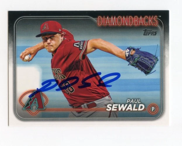 PAUL SEWALD SIGNED AUTOGRAPHED 2024 TOPPS BASEBALL CARD AUTO