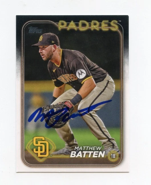 MATTHEW BATTEN SIGNED AUTOGRAPHED 2024 TOPPS BASEBALL CARD AUTO