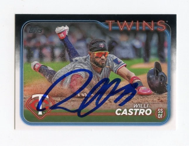 WILLI CASTRO SIGNED AUTOGRAPHED 2024 TOPPS BASEBALL CARD AUTO