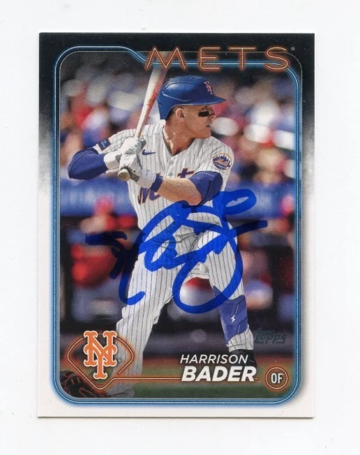 HARRISON BADER SIGNED AUTOGRAPHED 2024 TOPPS BASEBALL CARD AUTO