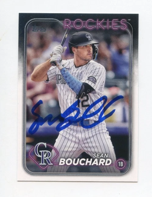 SEAN BOUCHARD SIGNED AUTOGRAPHED 2024 TOPPS BASEBALL CARD AUTO