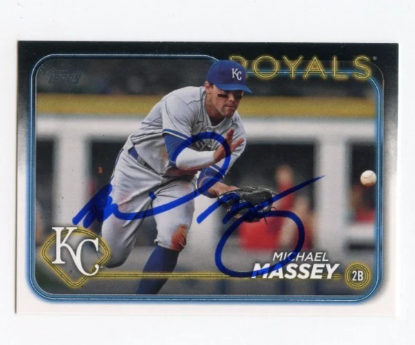 MICHAEL MASSEY SIGNED AUTOGRAPHED 2024 TOPPS BASEBALL CARD AUTO