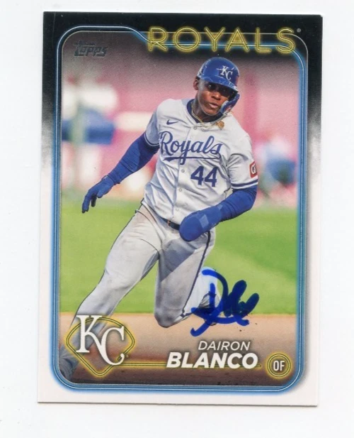DAIRON BLANCO SIGNED AUTOGRAPHED 2024 TOPPS BASEBALL CARD AUTO
