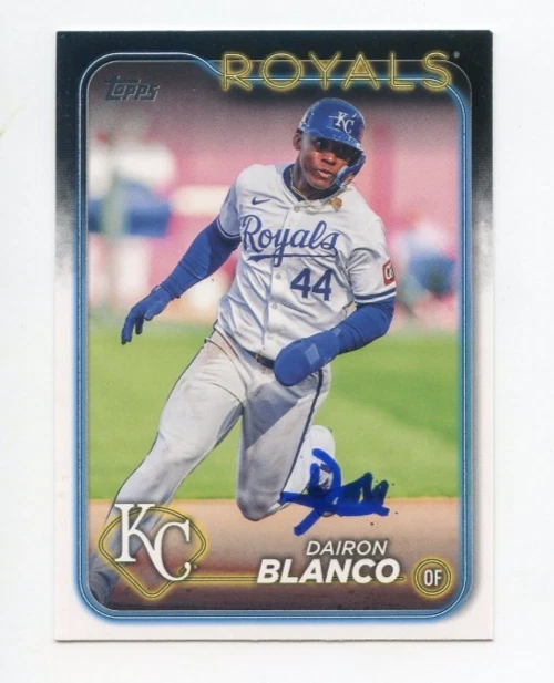 DAIRON BLANCO SIGNED AUTOGRAPHED 2024 TOPPS BASEBALL CARD AUTO