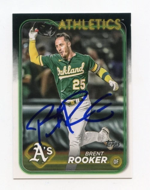 BRENT ROOKER SIGNED AUTOGRAPHED 2024 TOPPS BASEBALL CARD AUTO