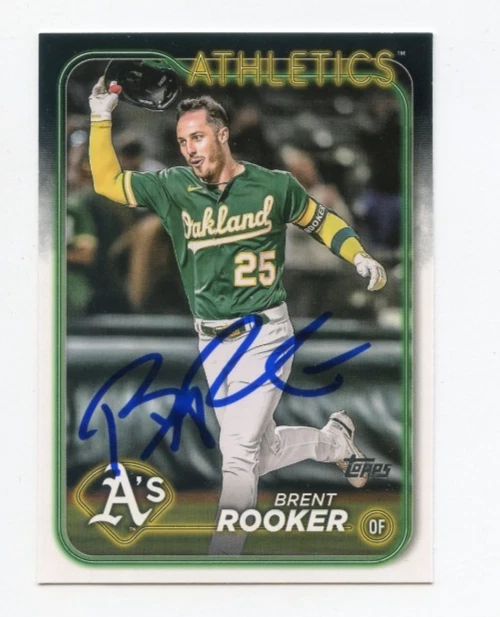 BRENT ROOKER SIGNED AUTOGRAPHED 2024 TOPPS BASEBALL CARD AUTO