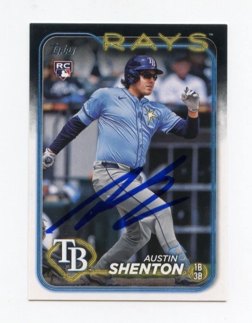 AUSTIN SHENTON SIGNED AUTOGRAPHED 2024 TOPPS BASEBALL CARD AUTO