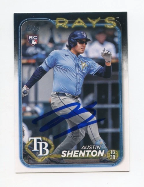 AUSTIN SHENTON SIGNED AUTOGRAPHED 2024 TOPPS BASEBALL CARD AUTO