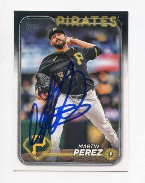 MARTIN PEREZ SIGNED AUTOGRAPHED 2024 TOPPS BASEBALL CARD AUTO