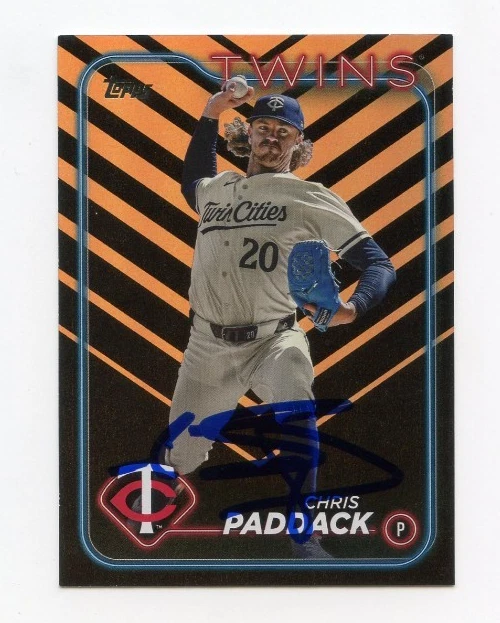 CHRIS PADDACK SIGNED AUTOGRAPHED 2024 TOPPS BASEBALL CARD AUTO