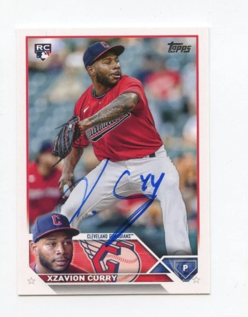 XZAVION CURRY SIGNED AUTOGRAPHED 2023 TOPPS BASEBALL CARD AUTO