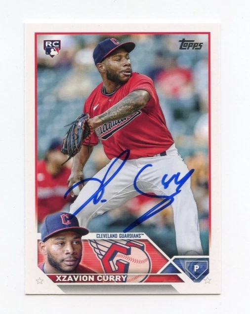 XZAVION CURRY SIGNED AUTOGRAPHED 2023 TOPPS BASEBALL CARD AUTO