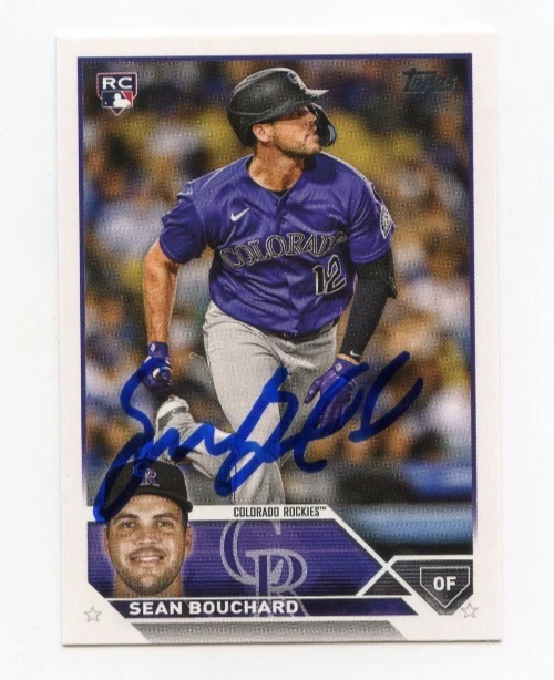 SEAN BOUCHARD SIGNED AUTOGRAPHED 2023 TOPPS BASEBALL CARD AUTO