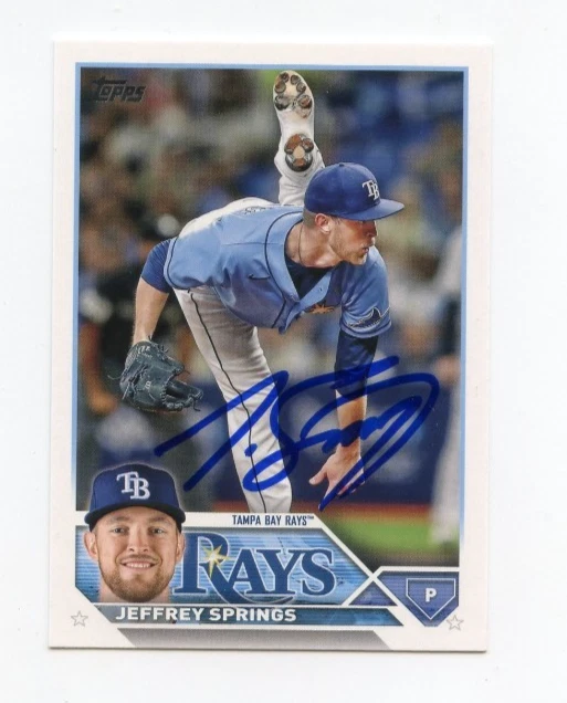JEFFREY SPRINGS SIGNED AUTOGRAPHED 2023 TOPPS BASEBALL CARD AUTO
