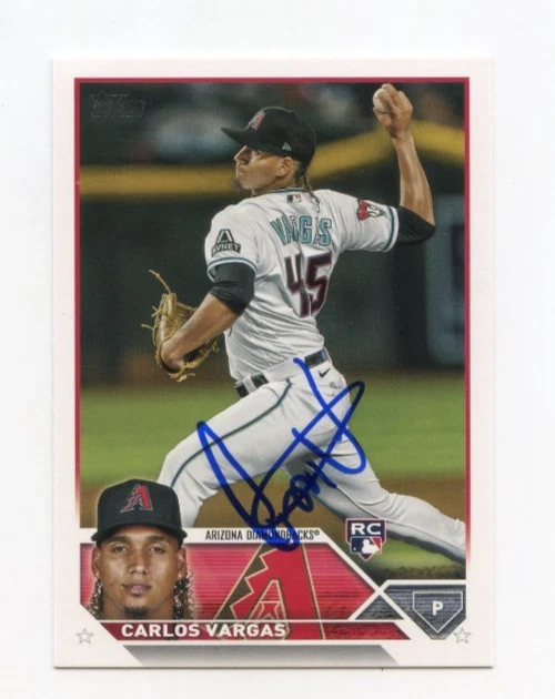 CARLOS VARGAS SIGNED AUTOGRAPHED 2023 TOPPS BASEBALL CARD AUTO