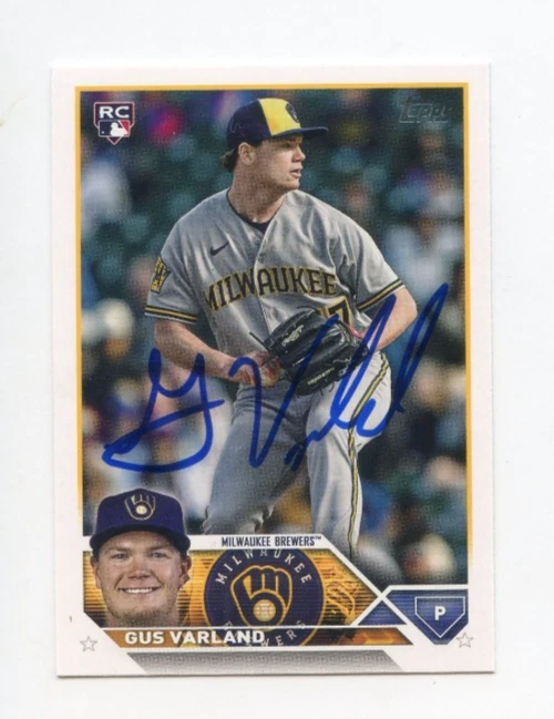 GUS VARLAND SIGNED AUTOGRAPHED 2023 TOPPS BASEBALL CARD AUTO