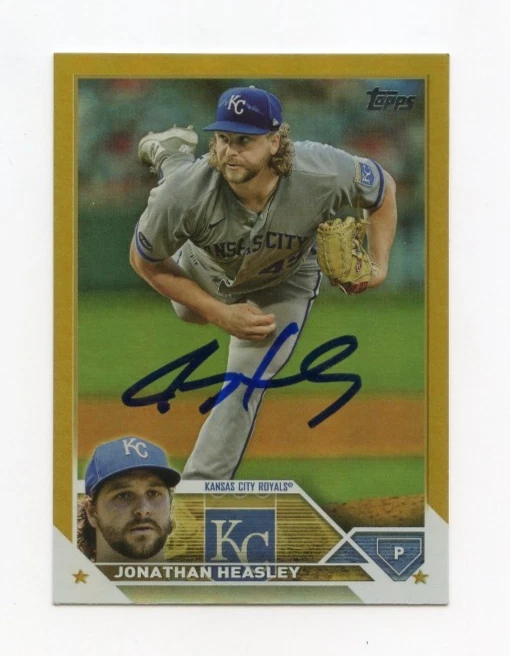 JONATHAN HEASLEY SIGNED AUTOGRAPHED 2023 TOPPS BASEBALL CARD AUTO