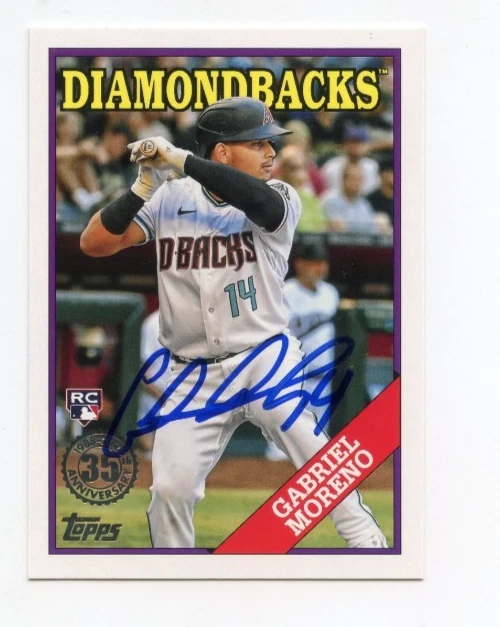 GABRIEL MORENO SIGNED AUTOGRAPHED 2023 TOPPS BASEBALL CARD AUTO