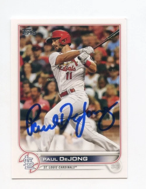 PAUL DEJONG SIGNED AUTOGRAPHED 2022 TOPPS BASEBALL CARD AUTO