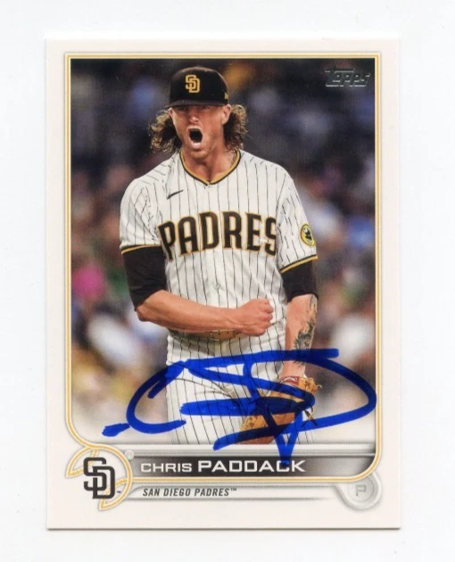 CHRIS PADDACK SIGNED AUTOGRAPHED 2022 TOPPS BASEBALL CARD AUTO