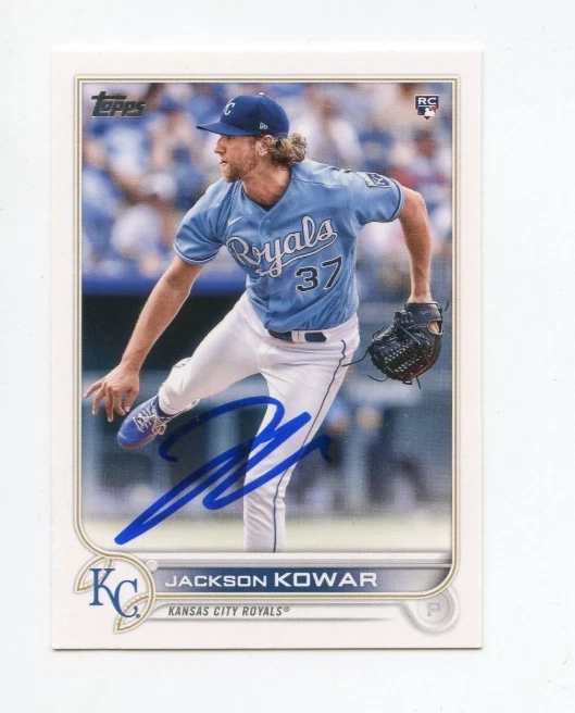 JACKSON KOWAR SIGNED AUTOGRAPHED 2022 TOPPS BASEBALL CARD AUTO