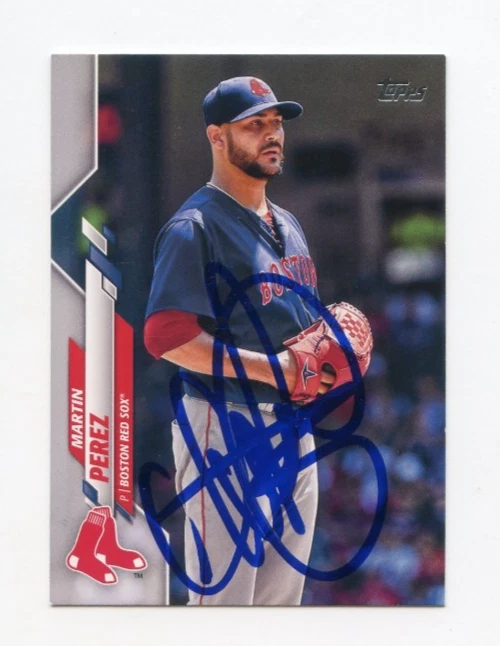 MARTIN PEREZ SIGNED AUTOGRAPHED 2020 TOPPS BASEBALL CARD AUTO