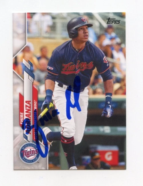 EHIRE ADRIANZA SIGNED AUTOGRAPHED 2020 TOPPS BASEBALL CARD AUTO