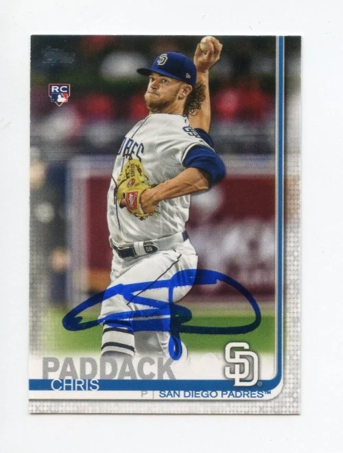CHRIS PADDACK SIGNED AUTOGRAPHED 2019 TOPPS BASEBALL CARD AUTO