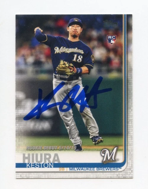 KESTON HIURA SIGNED AUTOGRAPHED 2019 TOPPS BASEBALL CARD AUTO