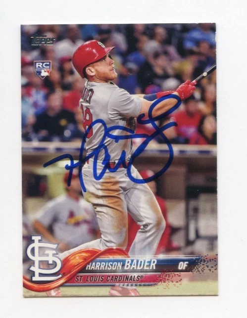HARRISON BADER SIGNED AUTOGRAPHED 2018 TOPPS BASEBALL CARD AUTO