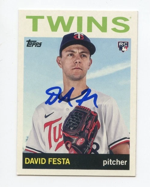 DAVID FESTA SIGNED AUTOGRAPHED 2025 TOPPS ARCHIVES BASEBALL CARD AUTO
