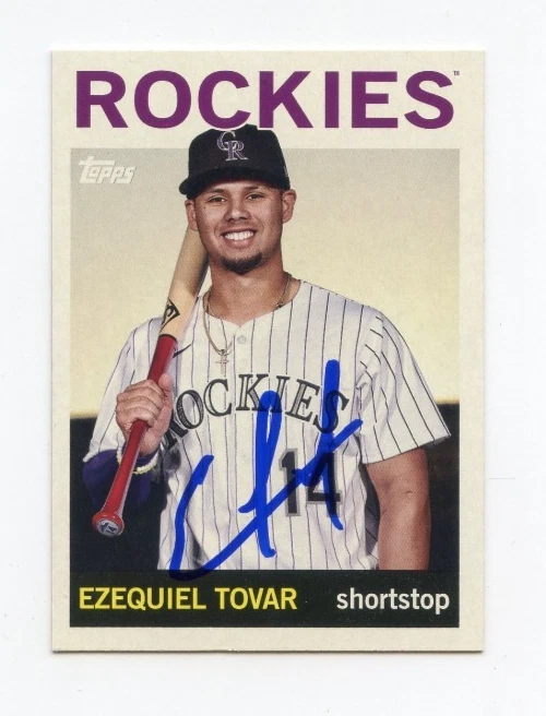 EZEQUIEL TOVAR SIGNED AUTOGRAPHED 2025 TOPPS ARCHIVES BASEBALL CARD AUTO