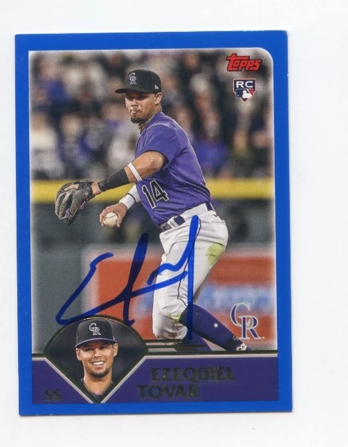 EZEQUIEL TOVAR SIGNED AUTOGRAPHED 2023 TOPPS ARCHIVES BASEBALL CARD AUTO