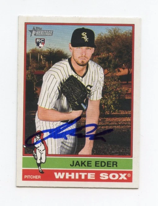 JAKE EDER SIGNED AUTOGRAPHED 2025 TOPPS HERITAGE BASEBALL CARD AUTO