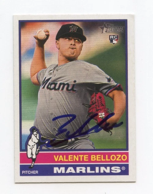 VALENTE BELLOZO SIGNED AUTOGRAPHED 2025 TOPPS HERITAGE BASEBALL CARD AUTO