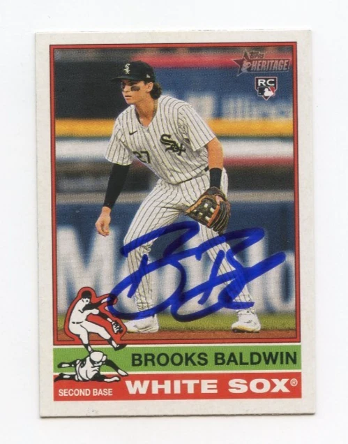 BROOKS BALDWIN SIGNED AUTOGRAPHED 2025 TOPPS HERITAGE BASEBALL CARD AUTO