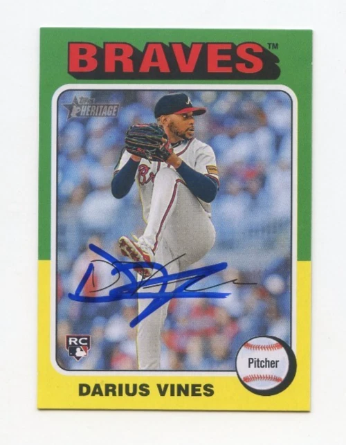 DARIUS VINES SIGNED AUTOGRAPHED 2024 TOPPS HERITAGE BASEBALL CARD AUTO