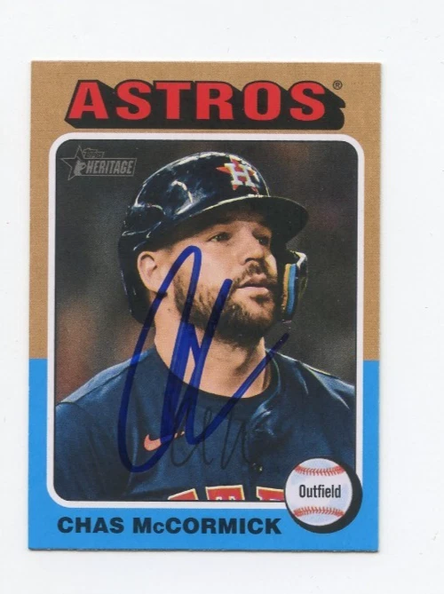 CHAS MCCORMICK SIGNED AUTOGRAPHED 2024 TOPPS HERITAGE BASEBALL CARD AUTO