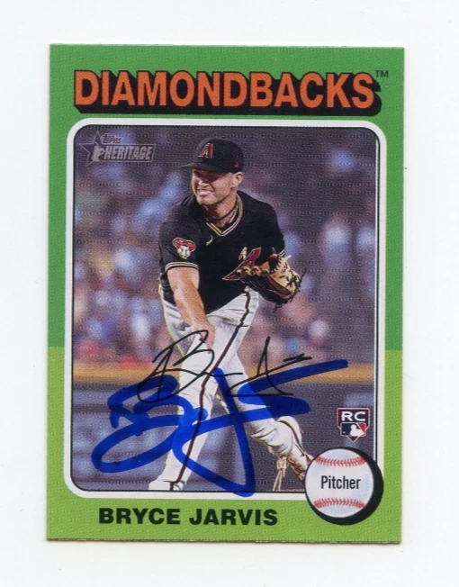 BRYCE JARVIS SIGNED AUTOGRAPHED 2024 TOPPS HERITAGE BASEBALL CARD AUTO