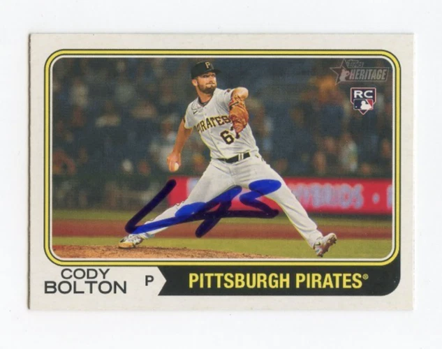 CODY BOLTON SIGNED AUTOGRAPHED 2023 TOPPS HERITAGE BASEBALL CARD AUTO