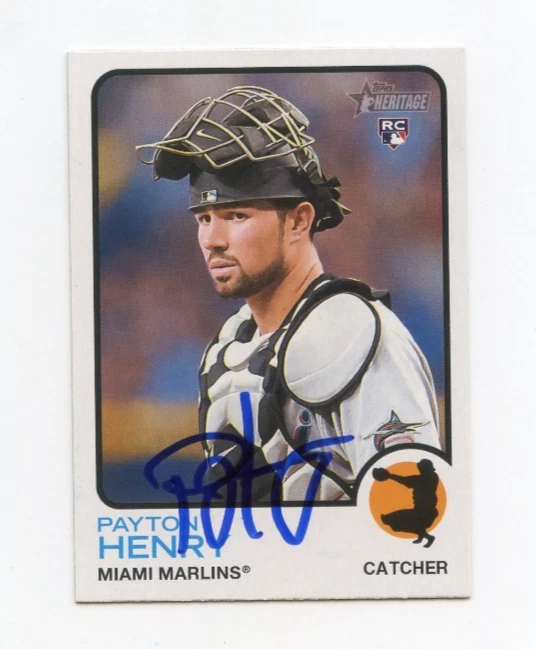 PAYTON HENRY SIGNED AUTOGRAPHED 2022 TOPPS HERITAGE BASEBALL CARD AUTO
