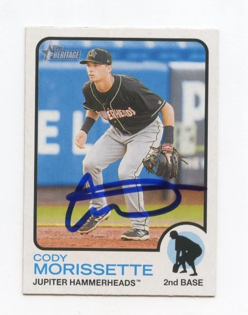 CODY MORISSETTE SIGNED AUTOGRAPHED 2022 TOPPS HERITAGE MINORS CARD AUTO