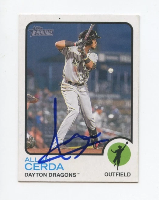 ALLAN CERDA SIGNED AUTOGRAPHED 2022 TOPPS HERITAGE MINORS CARD AUTO