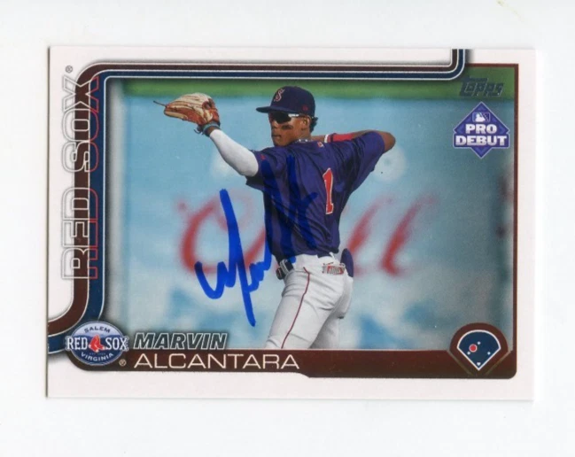 MARVIN ALCANTARA SIGNED AUTOGRAPHED 2025 TOPPS PRO DEBUT BASEBALL CARD AUTO