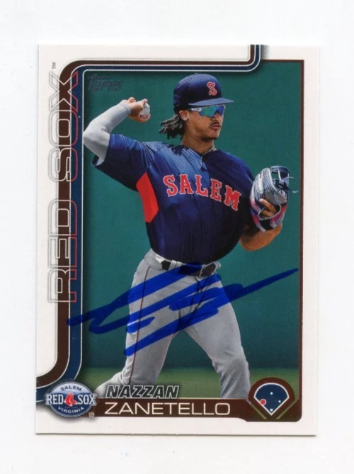 NAZZAN ZANETELLO SIGNED AUTOGRAPHED 2025 TOPPS PRO DEBUT BASEBALL CARD AUTO