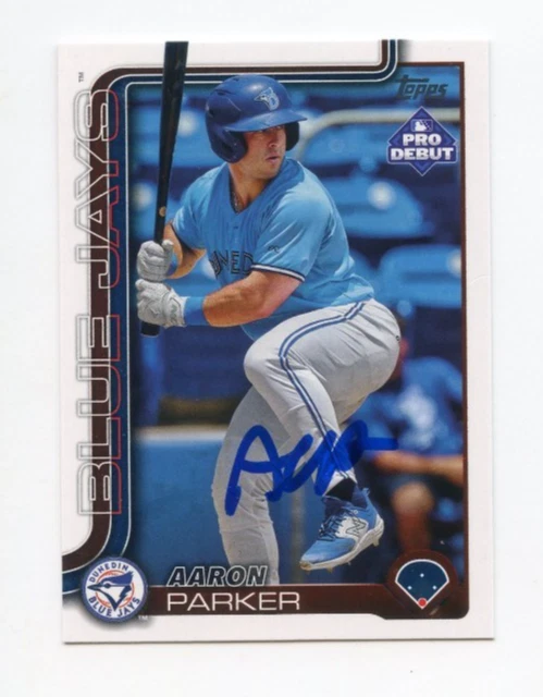 AARON PARKER SIGNED AUTOGRAPHED 2025 TOPPS PRO DEBUT BASEBALL CARD AUTO