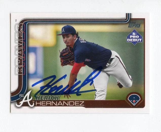 HERICK HERNANDEZ SIGNED AUTOGRAPHED 2025 TOPPS PRO DEBUT BASEBALL CARD AUTO