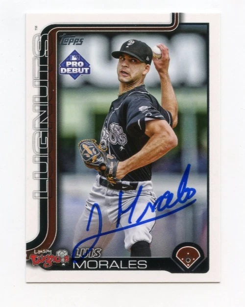 LUIS MORALES SIGNED AUTOGRAPHED 2025 TOPPS PRO DEBUT BASEBALL CARD AUTO